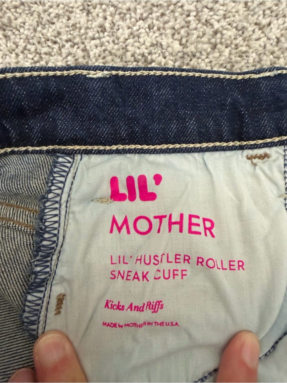 MOTHER Wide-Leg Flare Jeans in Dark Indigo - Picture 4 of 12